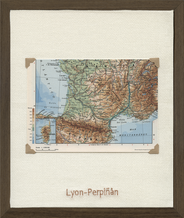 Lyon Perpignan mapa